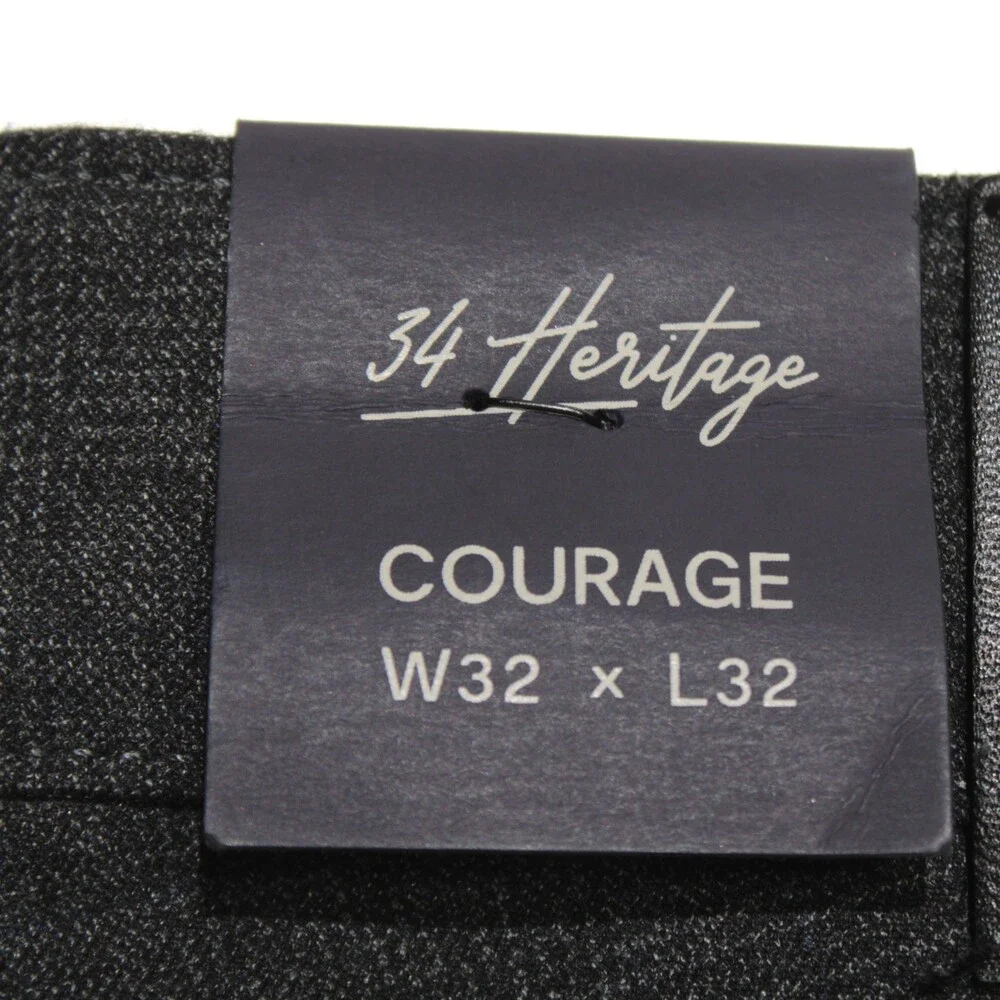 34 Heritage NWT Courage Mid Rise Straight 5 Pocket Jean Cut Pants Sz 32 US Gray